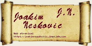 Joakim Nešković vizit kartica